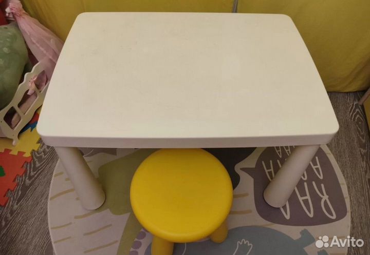 IKEA маммут детский стол, стул и табурет