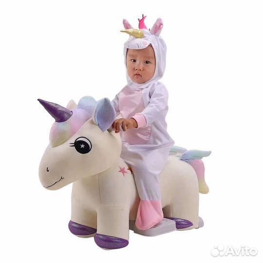 Мягкая игрушка единорог-каталка на аккамуляторе
