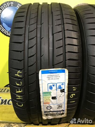 Continental ContiSportContact 5P 285/30 R19 и 255/35 R19 98Y