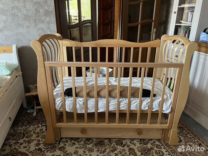 Детская кровать до 3 лет с матрасом