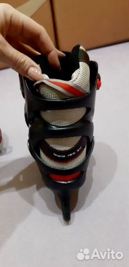 Коньки хоккейные детские, раздвижные, размер 30-33