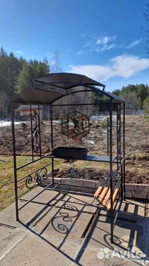 Мангал с крышей
