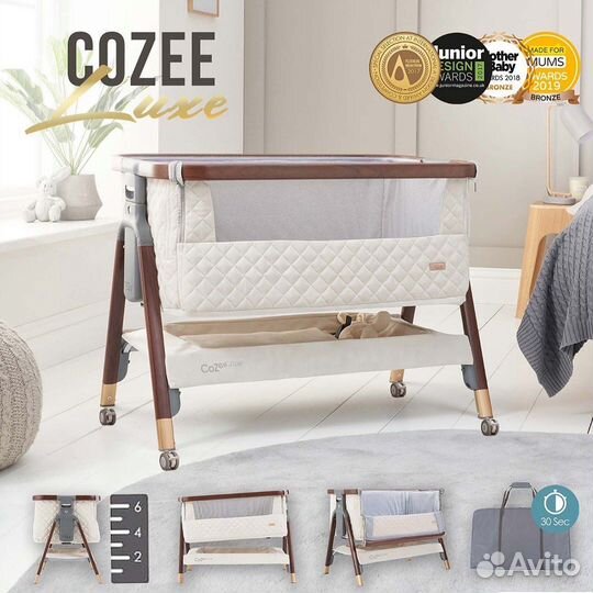 Колыбель Tutti Bambini CoZee Luxe с колесами