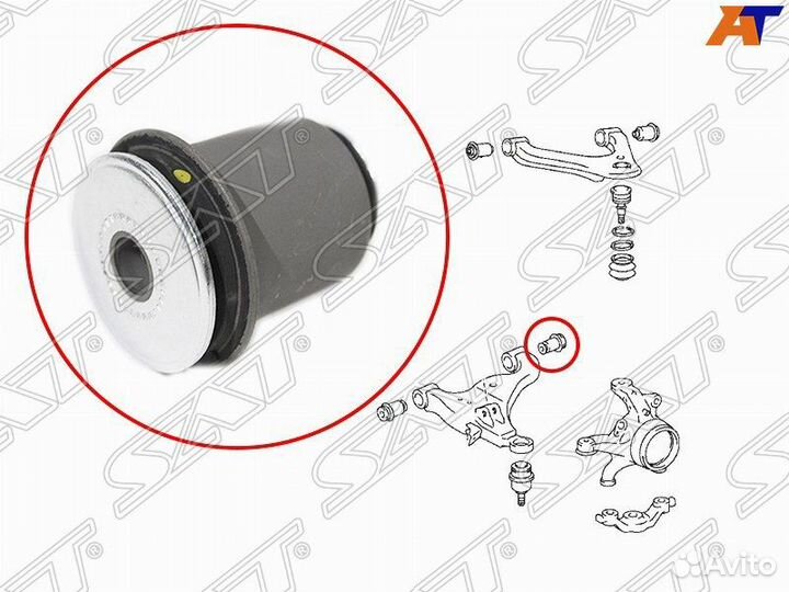 Сайлентблок переднего рычага задний toyota hilux 0