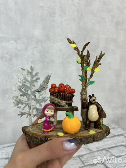 Поделка из природных материалов Маша и медведь