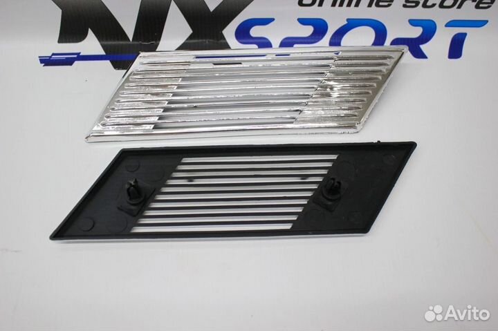 Накладки жабры задних стоек на классику хром