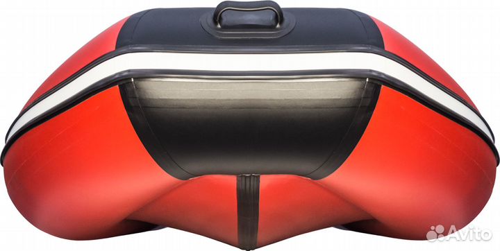 Надувная лодка пвх, Ривьера Компакт 3600 ск Комби, красный/черный 4603725300675