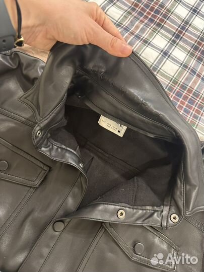 Кожаная рубашка zara