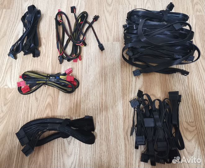 Кабели модульных бп Corsair Chieftec Evga + сумки