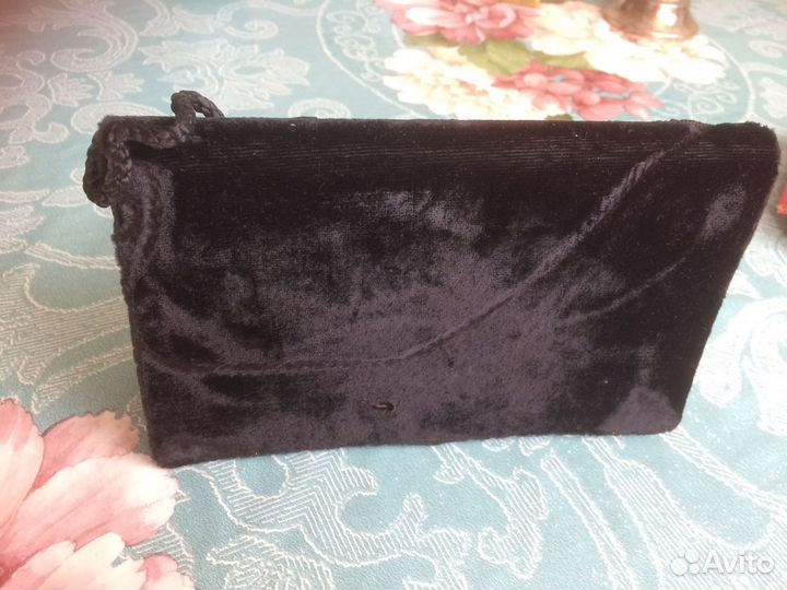 Клатч сумочка СССР бисер с бархатом