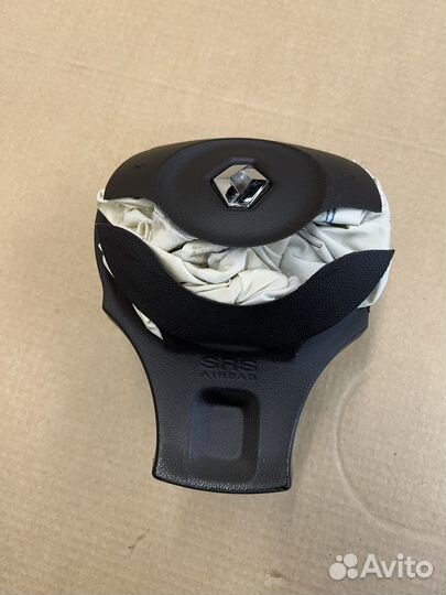 Подушка руля сработавшая Черная Коричневая Колеос