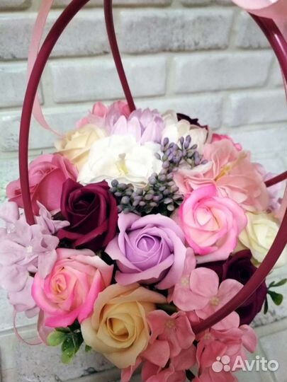 Букеты из мыльных роз на подарок к 1 сентября