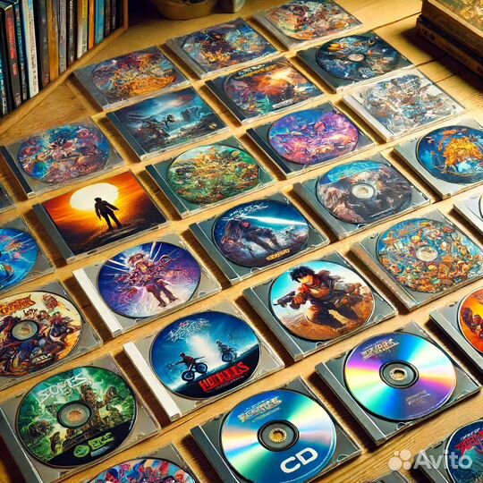 CD диски с играми 75 штук