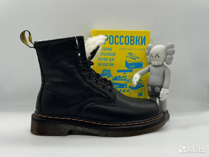 DR. Martens 1460 Jadon Black Белый мех все размеры