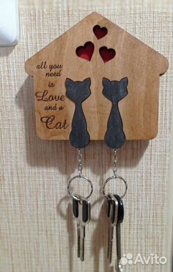 Ключница деревянная в подарочной коробке