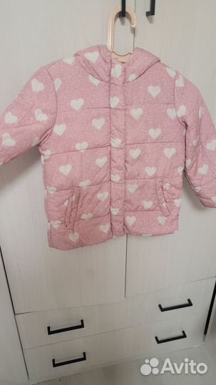 Осенняя Куртка для девочки 104розовая