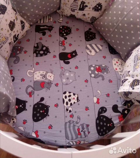 Матрас детский круглый с простынёй