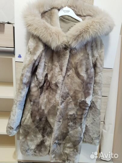 Шуба мутоновая натуральная+ шапка натуральная кожа