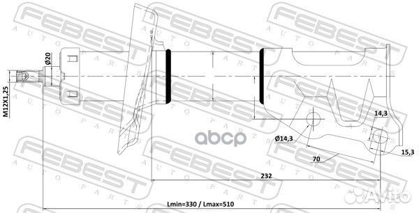Амортизатор передний правый GAS.twin tube