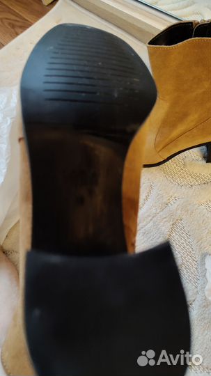 Ботильоны zara 38 натуральная замша