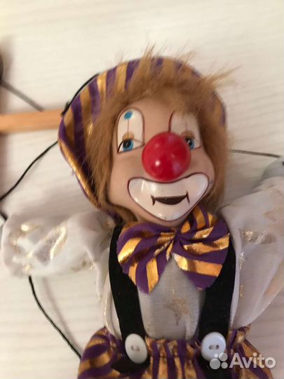 Кукла клоун марионетка СССР