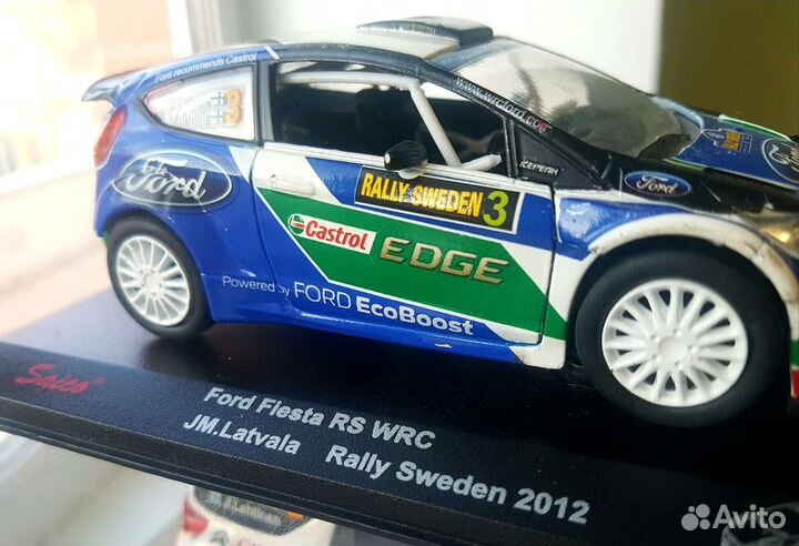 WRC Rally ford машинка с автографом Latvala