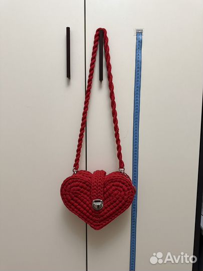 Сумка-сердце вязаная