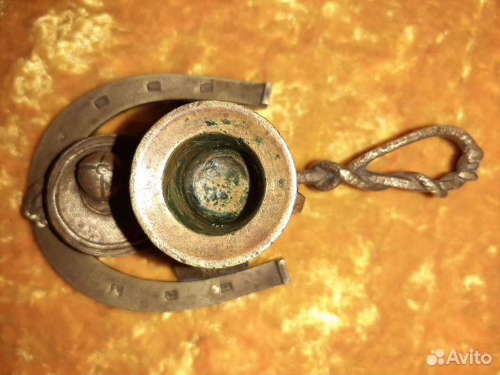 Подсвечник, Скачки жоккей. 19 век, бронза