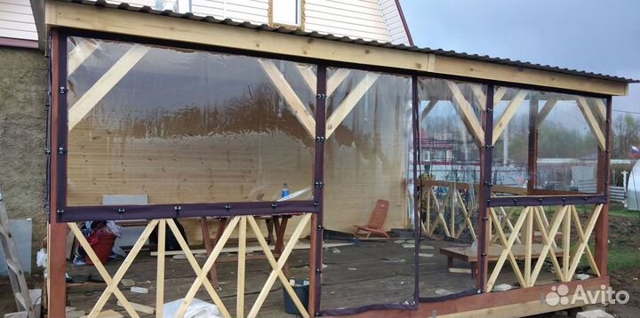 Мягкие окна для кафе летней веранды беседки