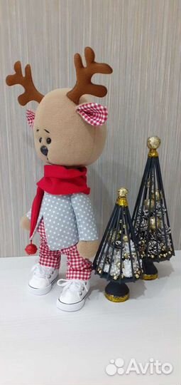 Кукла ручной работы оленёнок Оливер