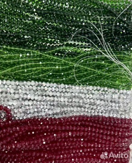 Хрустальные бусины рондель, капля. Читайте