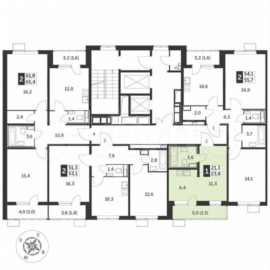 Квартира-студия, 24,2 м², 12/25 эт.