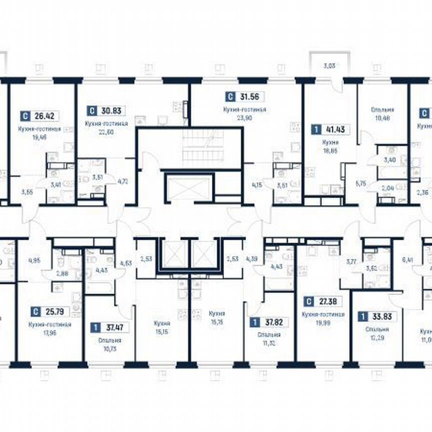 1-к. квартира, 42,1 м², 11/18 эт.