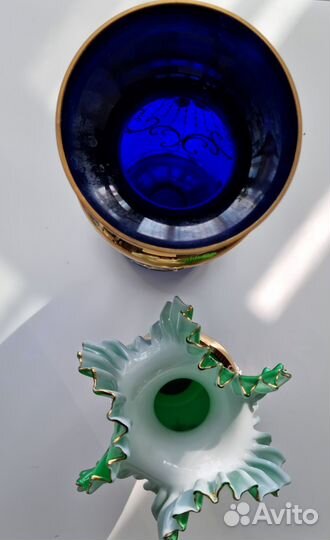 Ваза, богемское стекло (Bohemia, Чехословакия)