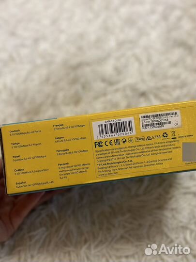 Коммутатор TP-link 5-port 10/100 Mbps