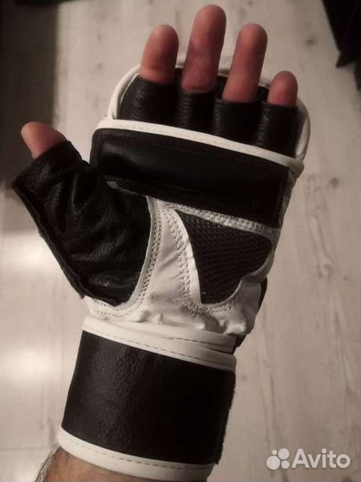 Перчатки мма title оригинал кожа новые