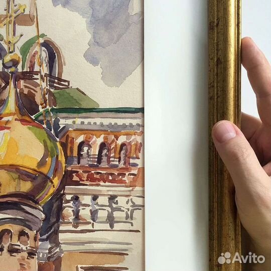 Акварель в раме 30х40 