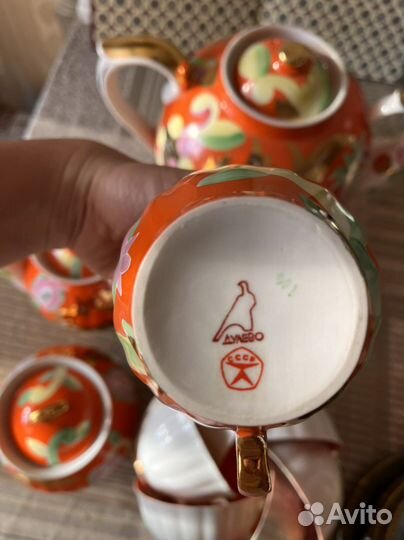 Чайный сервиз Золотой Олень Дулево