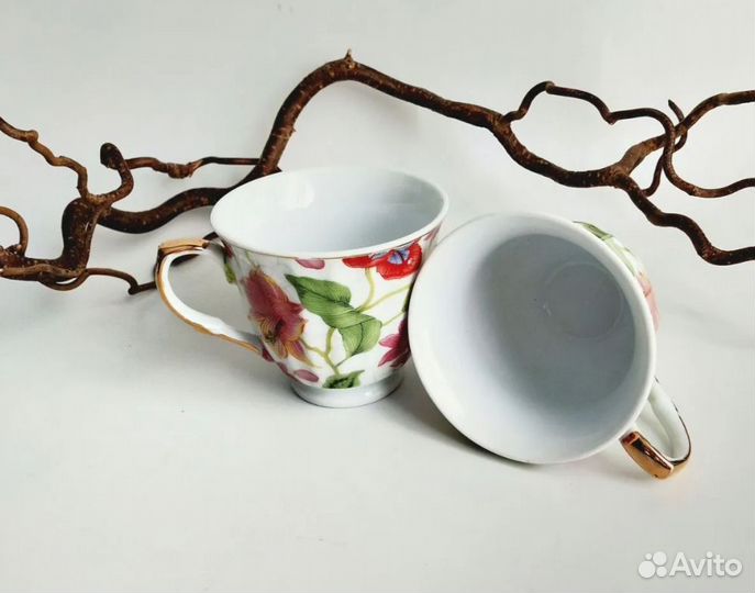 Новая чайная пара Маки чашка блюдце