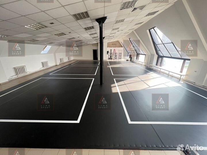 Борцовский ковер 10х10 двухцветный карманы