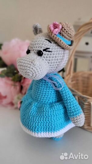 Вязаные игрушки Бегемотики