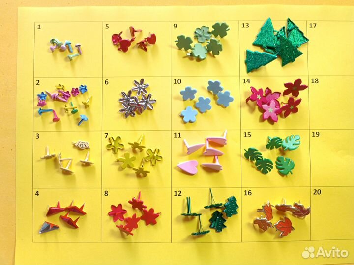 Набор красивых брадсов для скрапбукинга