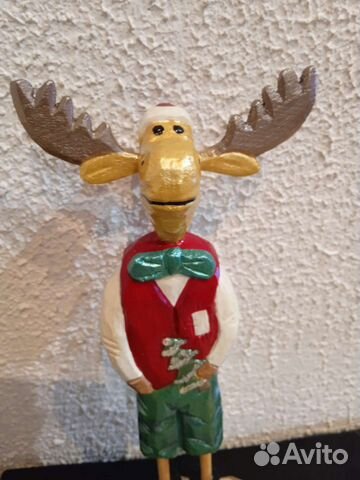Лось Новогодний, деревянный