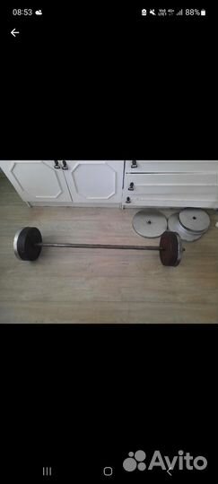 Штанга гриф блины бу