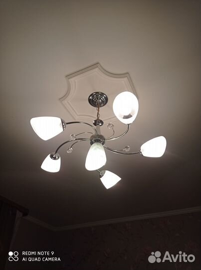 Люстра потолочная бу и лампочки