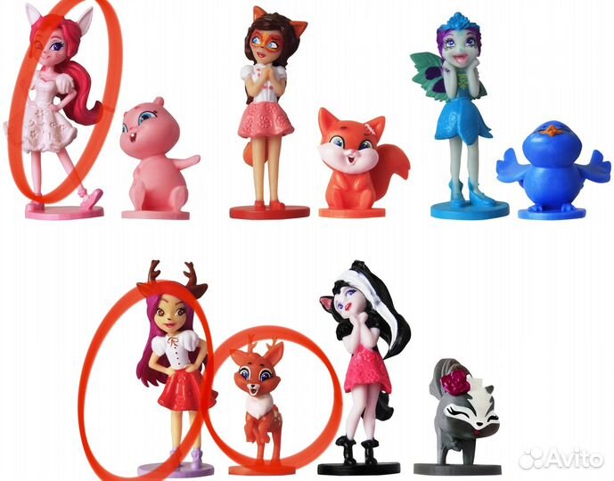 Чупа чупс энчантималс кошечки собачки chupa chups