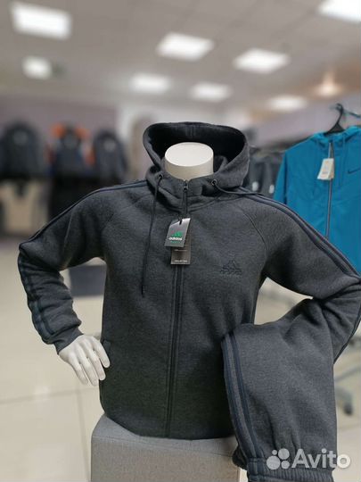 Спортивный мужской утепленный костюм adidas