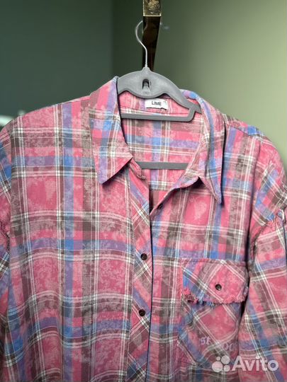 Рубашка lime в клетку