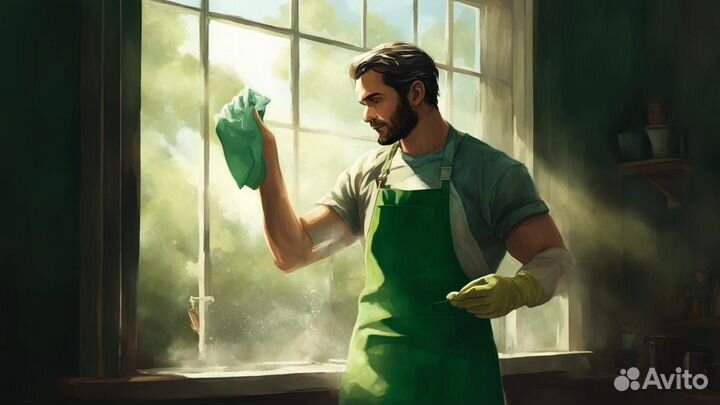 Мойщик Мойщица окон Рядом с домом