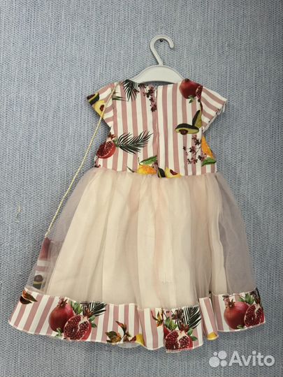 Платье для девочки 98р с сумкой новое